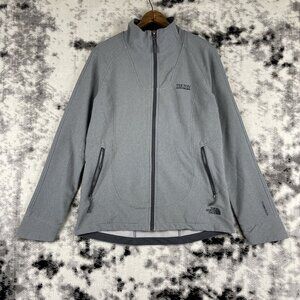 North Face Tech Stretch Jacket Womens Size‎ Medium Gray Windwall Outdoors Hiking